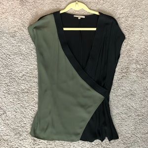 41 Hawthorn Olive and Black Wrap Shirt (Size M)